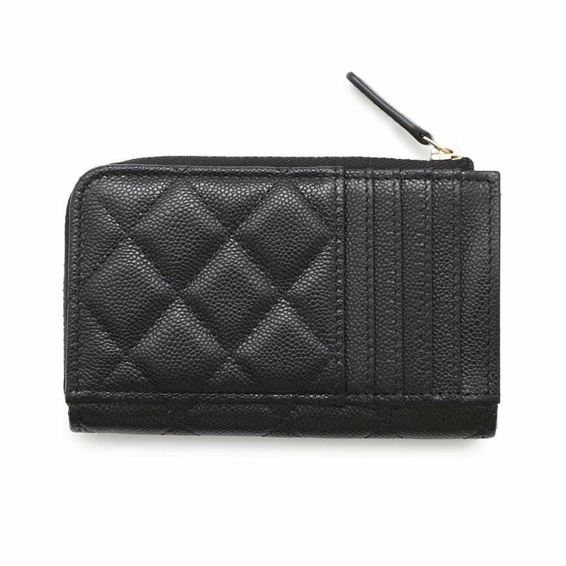 シャネル コインケース マトラッセ ココマーク キャビアスキン AP3179 CHANEL フラグメント カードケース 黒