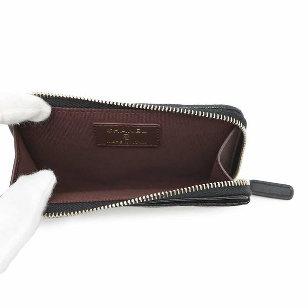 シャネル コインケース マトラッセ ココマーク キャビアスキン AP3179 CHANEL フラグメント カードケース 黒