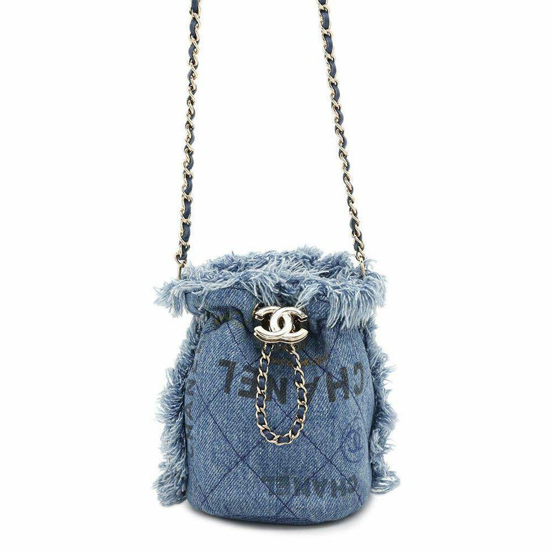 シャネル チェーンショルダーバッグ デニム マトラッセ ココマーク AP2603 CHANEL ミニバッグ