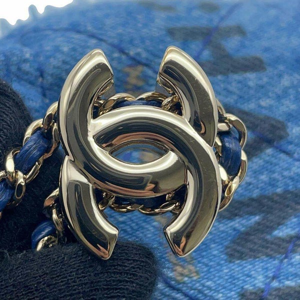 シャネル チェーンショルダーバッグ デニム マトラッセ ココマーク AP2603 CHANEL ミニバッグ