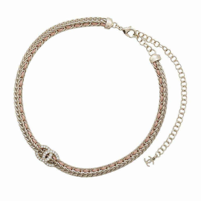 シャネル チョーカー ココマーク レザー ラインストーン メタル B22 S AB8307 CHANEL アクセサリー