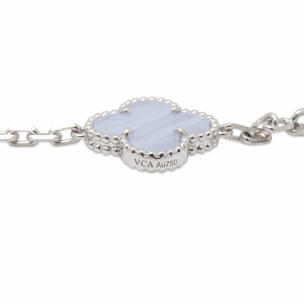 ヴァンクリーフ&アーペル ネックレス ヴィンテージ アルハンブラ ロングネックレス 20モチーフ カルセドニー K18WG VCARD80900