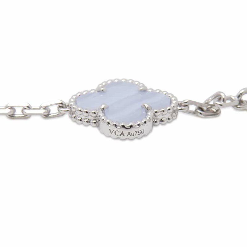 ヴァンクリーフ&アーペル ネックレス ヴィンテージ アルハンブラ ロングネックレス 20モチーフ カルセドニー K18WG VCARD80900