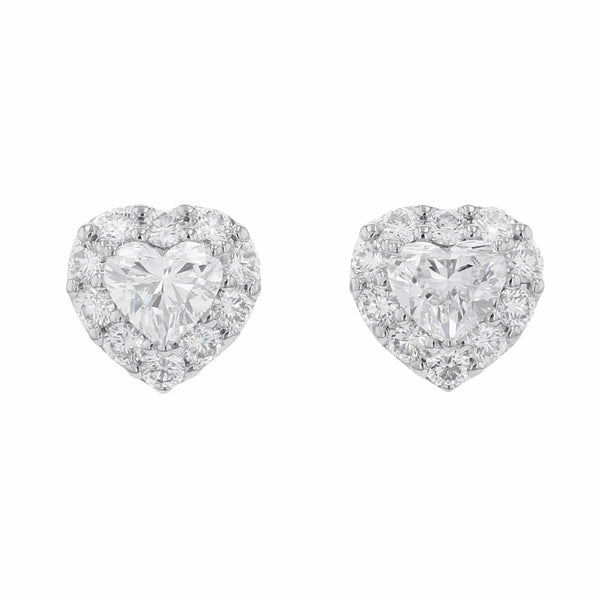 グラフ ピアス アイコン ハートシェイプ ダイヤモンド スタッドイヤリング ダイヤ 中石0.70ct/0.73ct K18WGホワイトゴールド GIA鑑定書付き