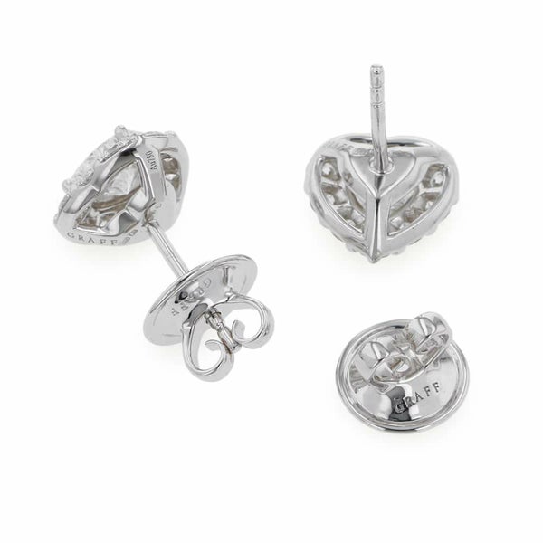 グラフ ピアス アイコン ハートシェイプ ダイヤモンド スタッドイヤリング ダイヤ 中石0.70ct/0.73ct K18WGホワイトゴールド GIA鑑定書付き
