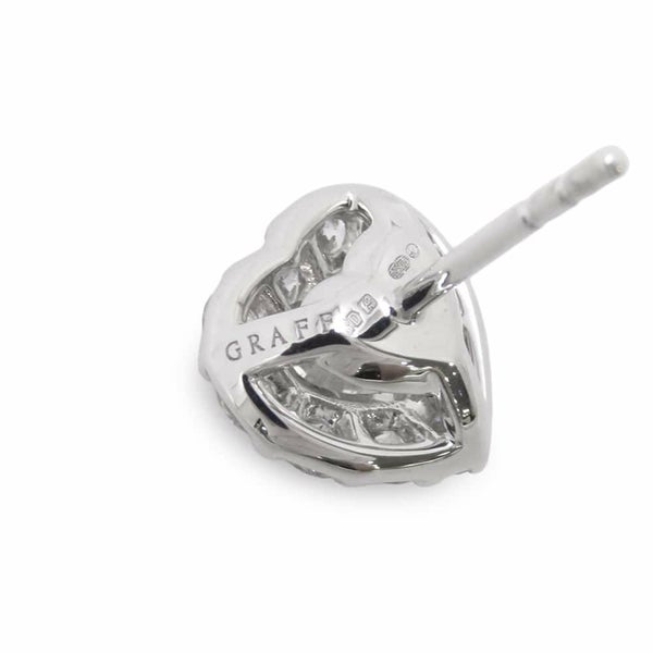 グラフ ピアス アイコン ハートシェイプ ダイヤモンド スタッドイヤリング ダイヤ 中石0.70ct/0.73ct K18WGホワイトゴールド GIA鑑定書付き