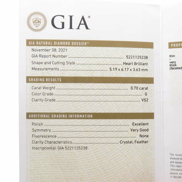 グラフ ピアス アイコン ハートシェイプ ダイヤモンド スタッドイヤリング ダイヤ 中石0.70ct/0.73ct K18WGホワイトゴールド GIA鑑定書付き