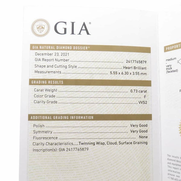 グラフ ピアス アイコン ハートシェイプ ダイヤモンド スタッドイヤリング ダイヤ 中石0.70ct/0.73ct K18WGホワイトゴールド GIA鑑定書付き
