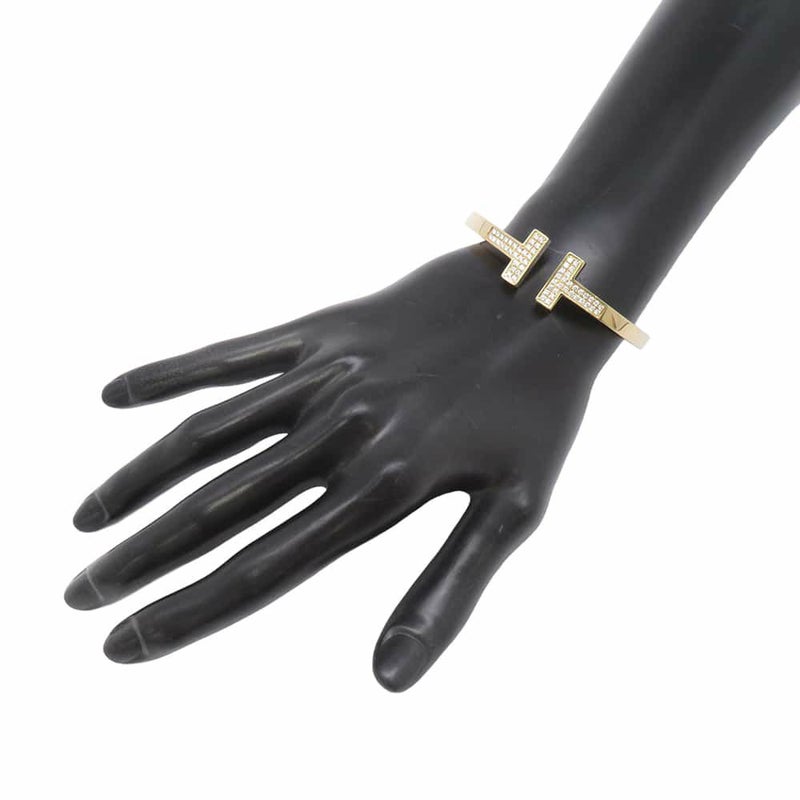 ティファニー ブレスレット Tスクエア パヴェ ダイヤモンド スモール ダイヤ 計0.74ct K18YGイエローゴールド 60153367