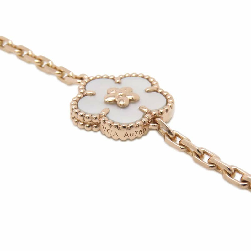 ヴァンクリーフ&アーペル ブレスレット ラッキースプリング 5モチーフ オニキス カーネリアン マザーオブパール K18PG VCARP7RR00
