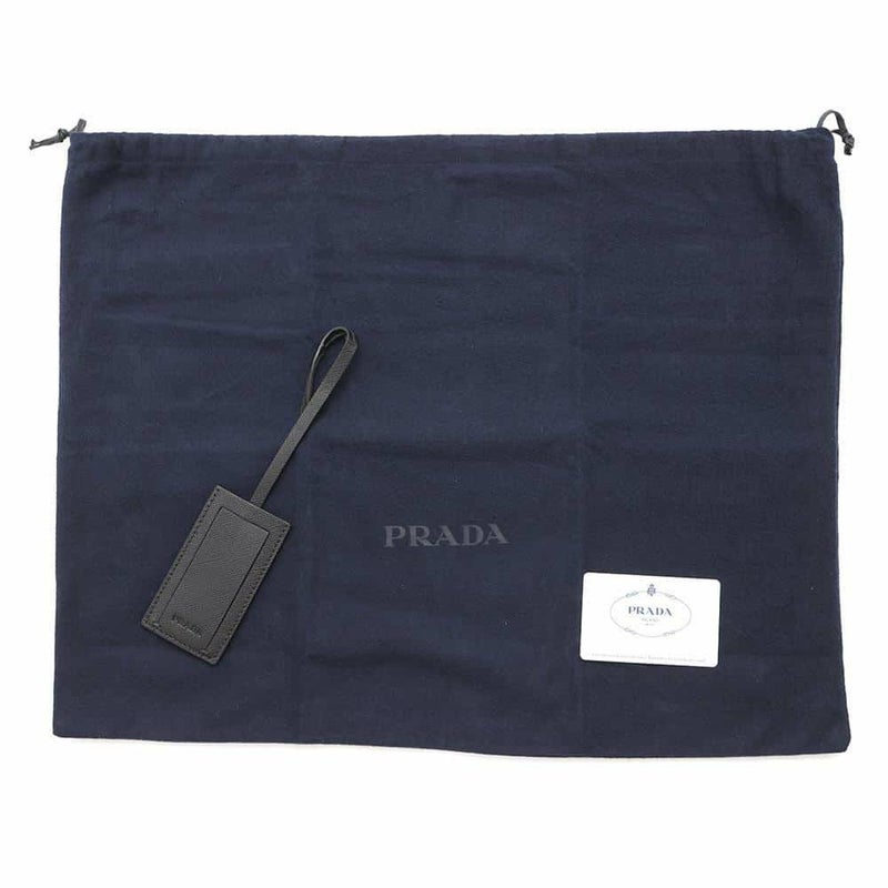 プラダ トートバッグ トライアングルロゴ サフィアーノレザー 2VG039 PRADA 黒