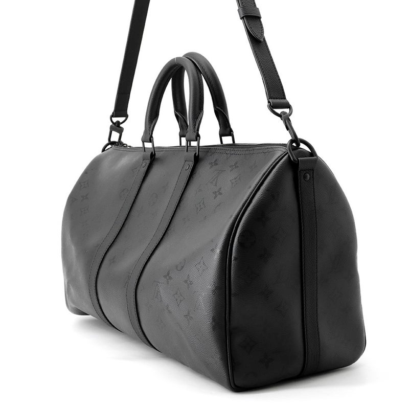 ルイヴィトン ボストンバッグ モノグラム・ミッドナイト キーポル・バンドリエール45 M28403 LOUIS VUITTON 黒 ブラック 2way