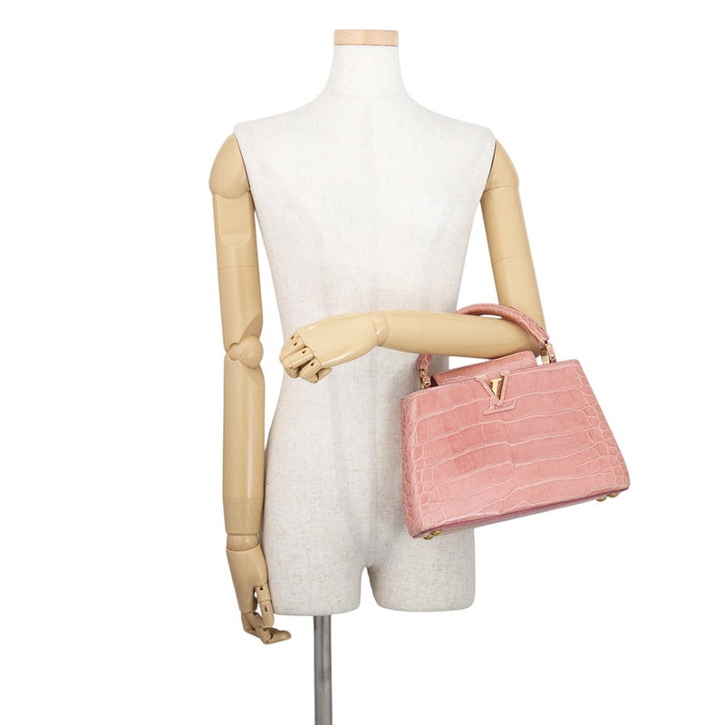 ルイヴィトン ハンドバッグ エキゾチックレザー カプシーヌBB クロコダイル LOUIS VUITTON N92679 2wayショルダー