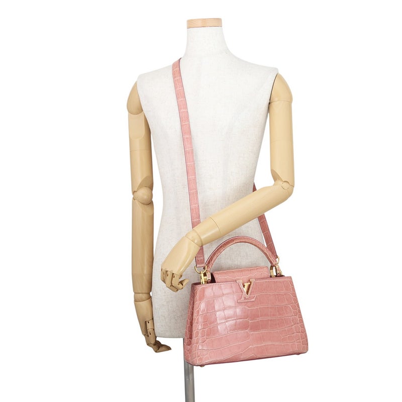 ルイヴィトン ハンドバッグ エキゾチックレザー カプシーヌBB クロコダイル LOUIS VUITTON N92679 2wayショルダー