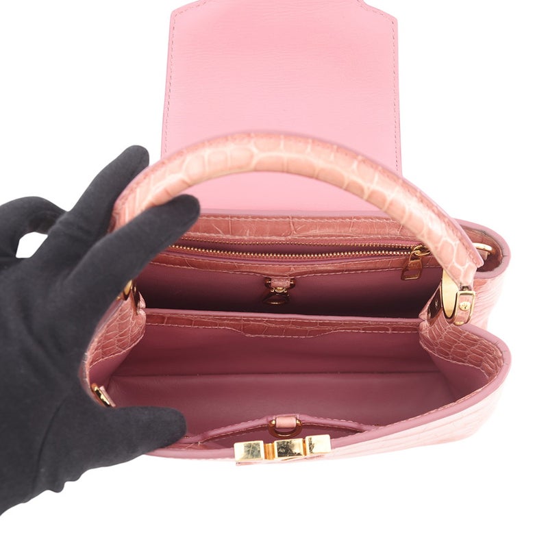 ルイヴィトン ハンドバッグ エキゾチックレザー カプシーヌBB クロコダイル LOUIS VUITTON N92679 2wayショルダー