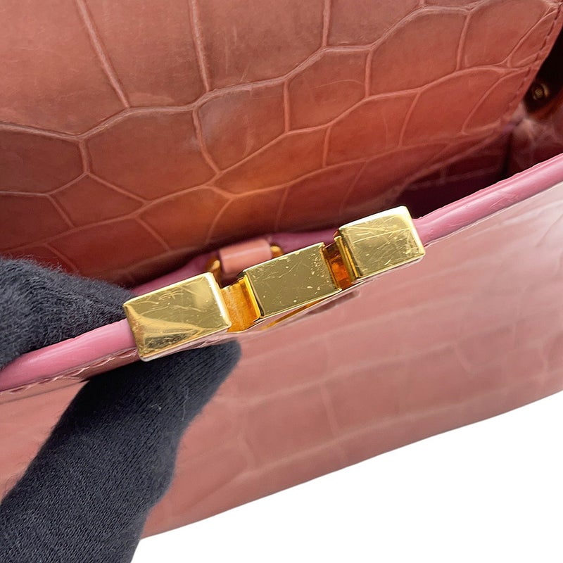 ルイヴィトン ハンドバッグ エキゾチックレザー カプシーヌBB クロコダイル LOUIS VUITTON N92679 2wayショルダー