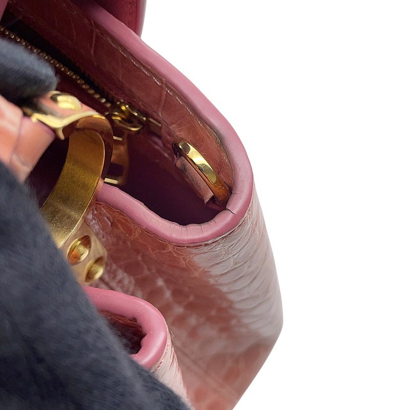 ルイヴィトン ハンドバッグ エキゾチックレザー カプシーヌBB クロコダイル LOUIS VUITTON N92679 2wayショルダー