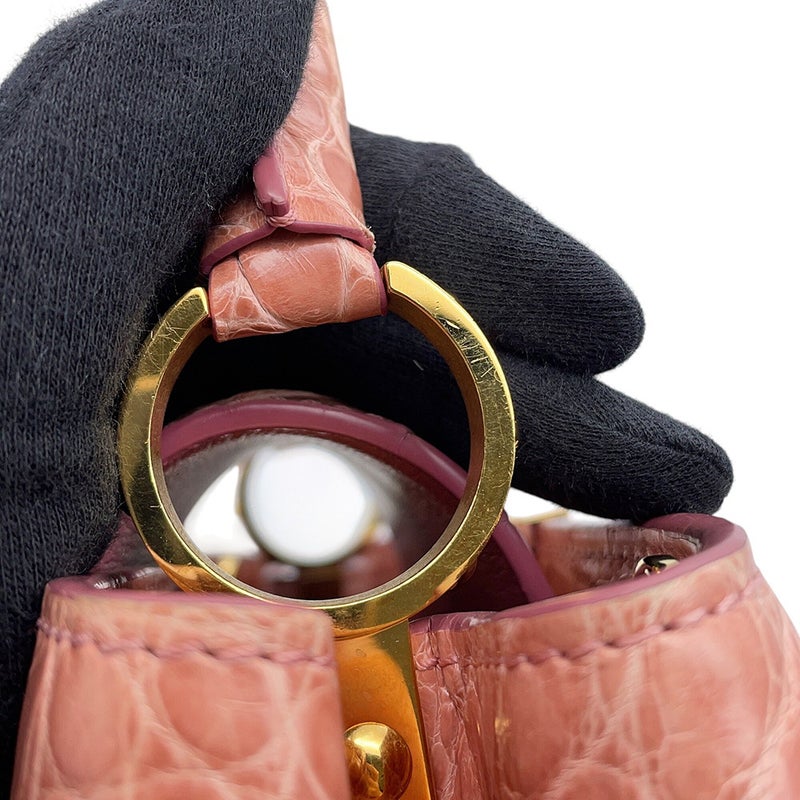 ルイヴィトン ハンドバッグ エキゾチックレザー カプシーヌBB クロコダイル LOUIS VUITTON N92679 2wayショルダー