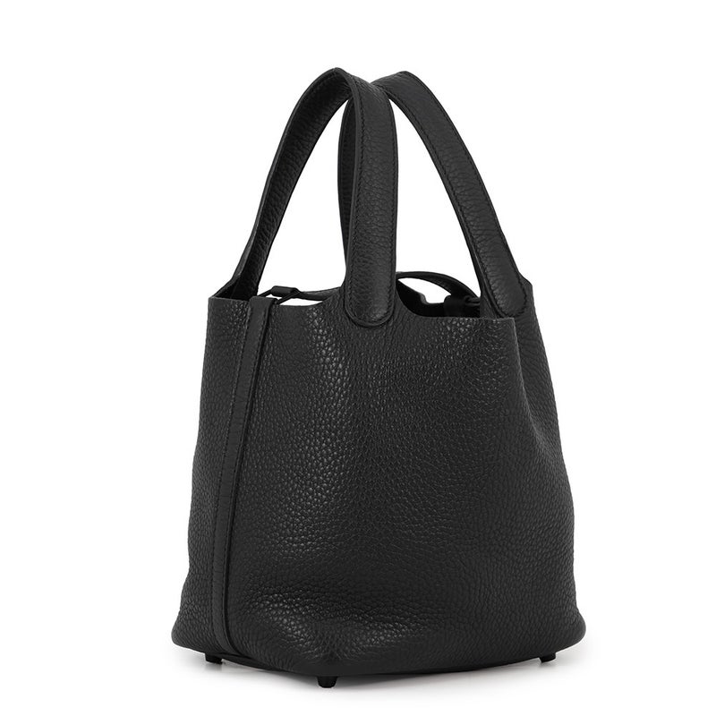 エルメス ハンドバッグ ピコタンロックPM モノクローム ブラック/ブラック金具 トリヨンクレマンス Z刻印 黒