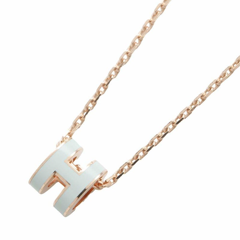 エルメス ネックレス ミニ・ポップアッシュ ヴェールペパーミント/ピンクゴールド金具 HERMES アクセサリー