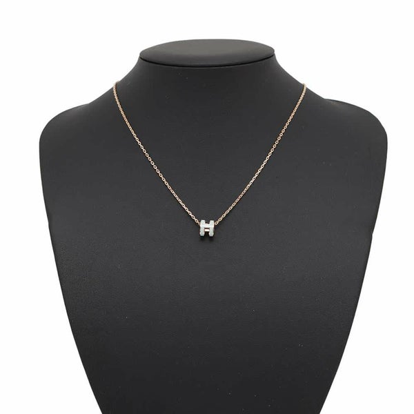 エルメス ネックレス ミニ・ポップアッシュ ヴェールペパーミント/ピンクゴールド金具 HERMES アクセサリー