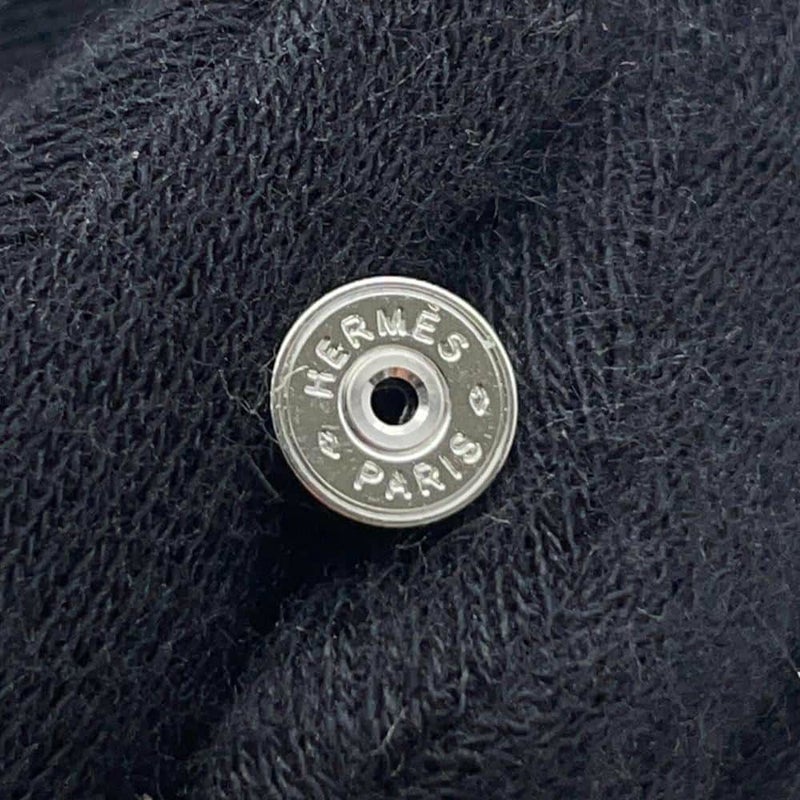 エルメス ピアス シャルニエール PM ブラック/シルバー金具 スイフト HERMES アクセサリー 黒