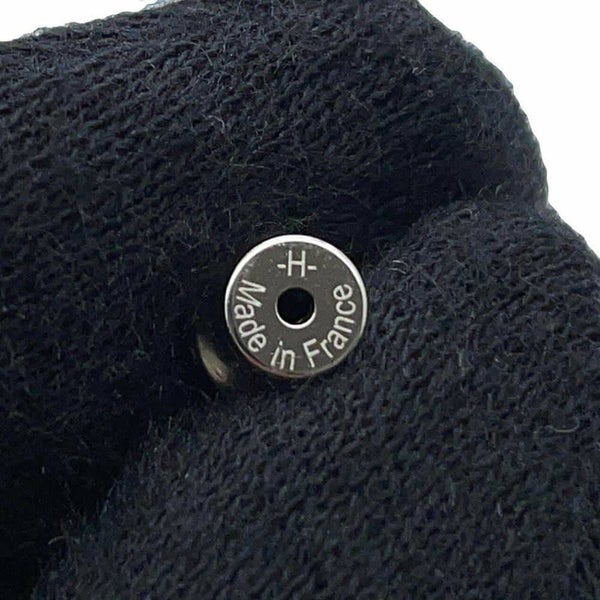 エルメス ピアス シャルニエール PM ブラック/シルバー金具 スイフト HERMES アクセサリー 黒