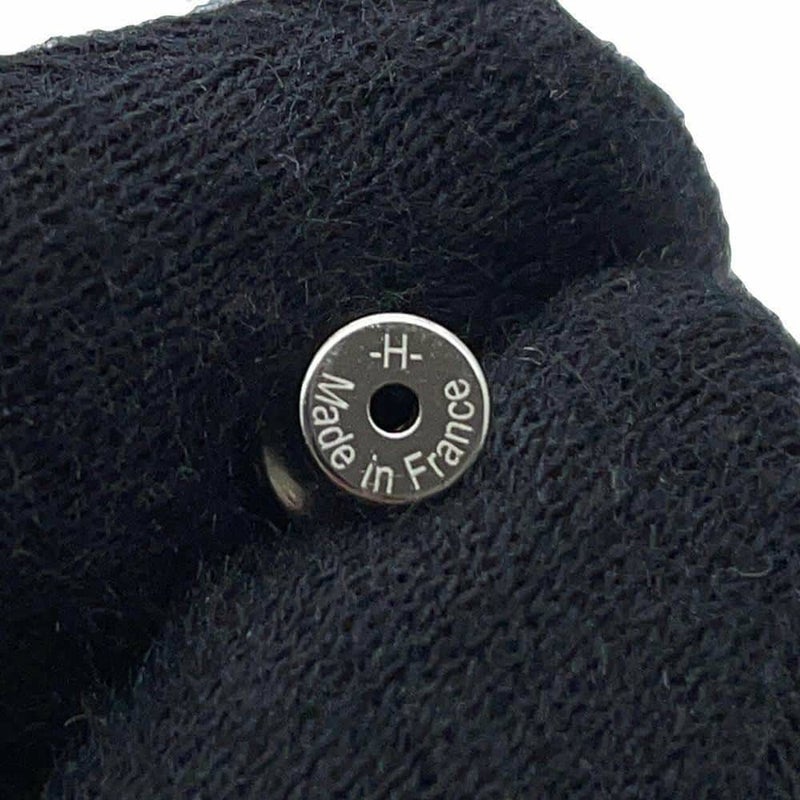 エルメス ピアス シャルニエール PM ブラック/シルバー金具 スイフト HERMES アクセサリー 黒