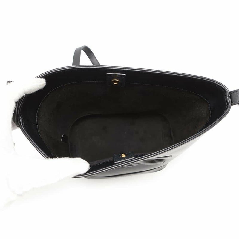 セリーヌ ショルダーバッグ スモール バケット キュイル トリオンフ カーフレザー 198243 CELINE 黒