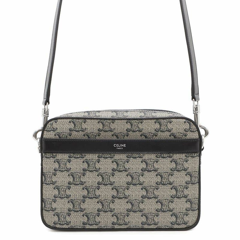 セリーヌ ショルダーバッグ トリオンフ スモール メッセンジャー PVC/レザー 113942 CELINE 黒