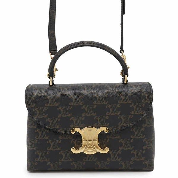 セリーヌ ハンドバッグ トリオンフ ティーン ニノ PVC 118113 CELINE 2way ブラウン