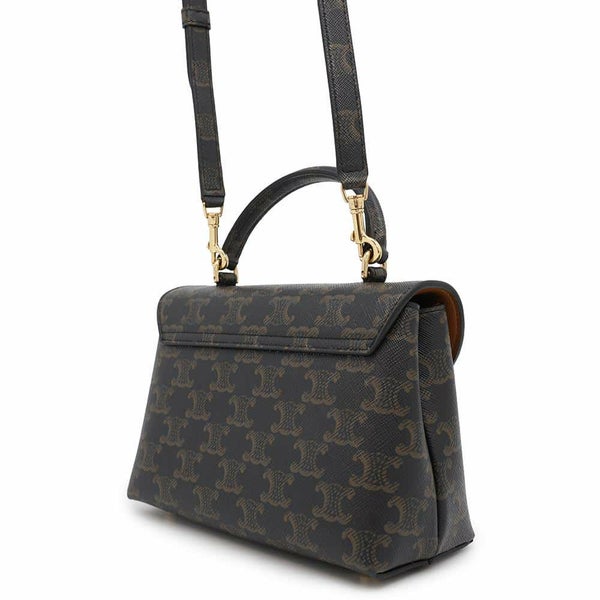 セリーヌ ハンドバッグ トリオンフ ティーン ニノ PVC 118113 CELINE 2way ブラウン