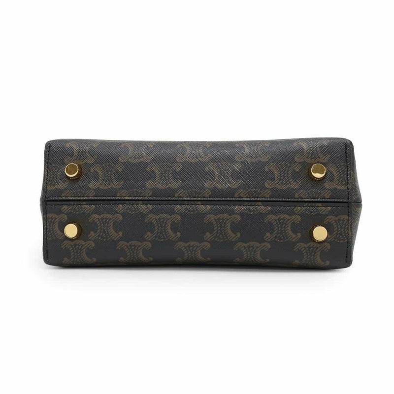 セリーヌ ハンドバッグ トリオンフ ティーン ニノ PVC 118113 CELINE 2way ブラウン