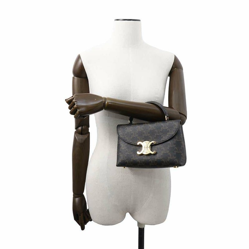 セリーヌ ハンドバッグ トリオンフ ティーン ニノ PVC 118113 CELINE 2way ブラウン