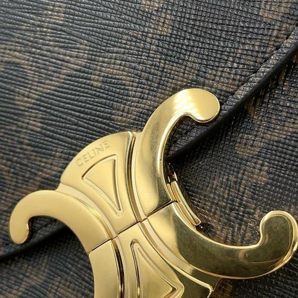 セリーヌ ハンドバッグ トリオンフ ティーン ニノ PVC 118113 CELINE 2way ブラウン