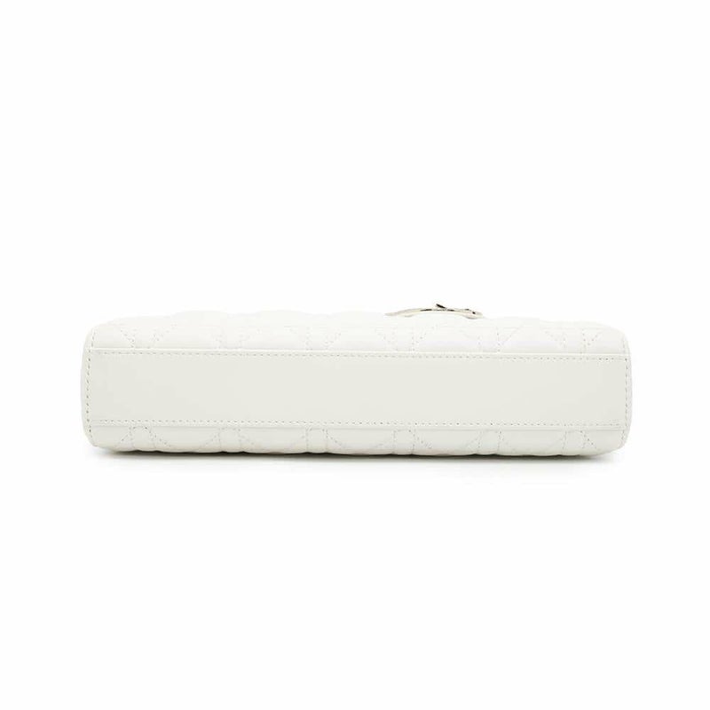 ディオール ハンドバッグ レディ D-JOY カナージュ ミディアム ラムスキン M0540ONGE Christian Dior 2way 白 ホワイト