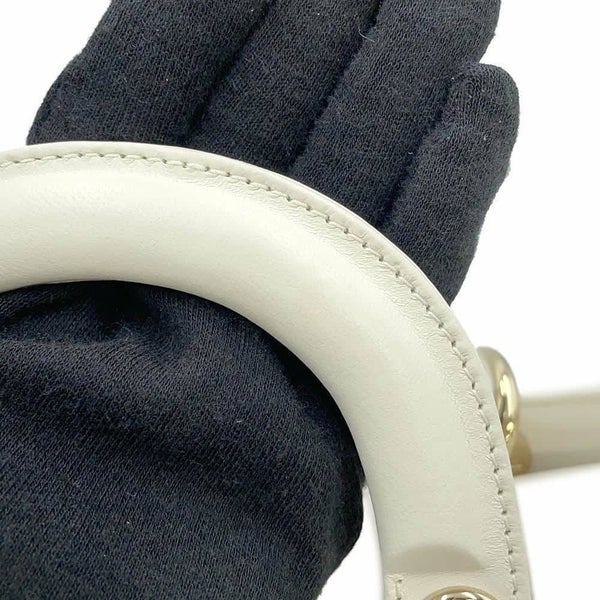 ディオール ハンドバッグ レディ D-JOY カナージュ ミディアム ラムスキン M0540ONGE Christian Dior 2way 白 ホワイト