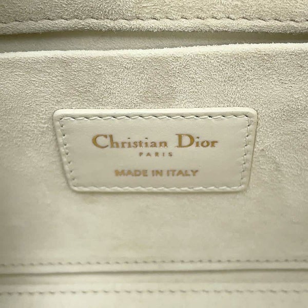 ディオール ハンドバッグ レディ D-JOY カナージュ ミディアム ラムスキン M0540ONGE Christian Dior 2way 白 ホワイト