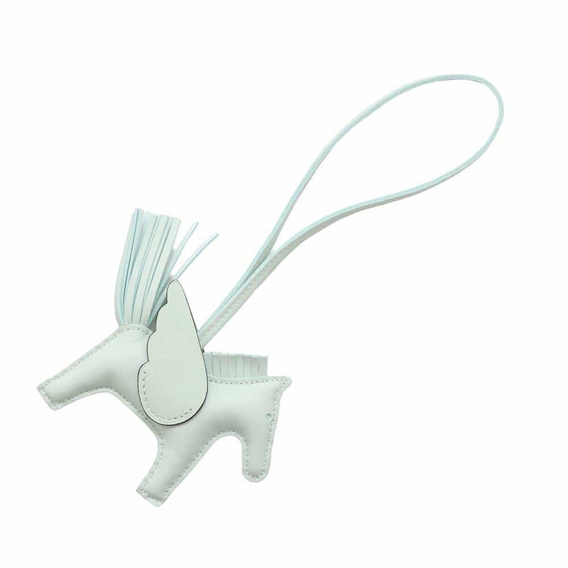 エルメス バッグチャーム ロデオPM ペガサス ヴェールペパーミント ラムスキン W刻印