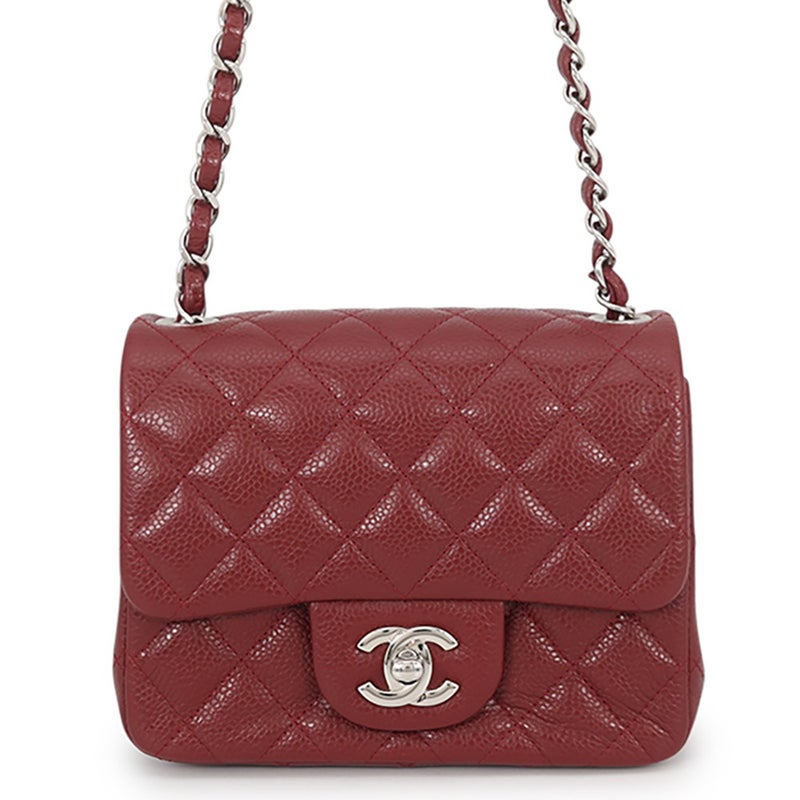 シャネル チェーンショルダーバッグ ミニマトラッセ ココマーク キャビアスキン A35200 CHANEL