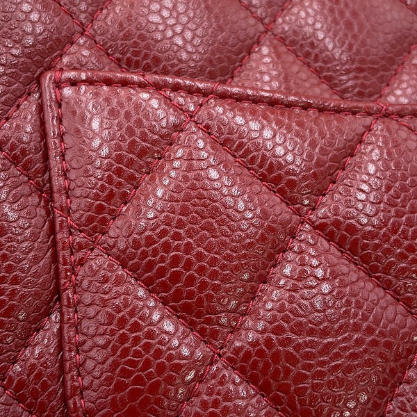 シャネル チェーンショルダーバッグ ミニマトラッセ ココマーク キャビアスキン A35200 CHANEL