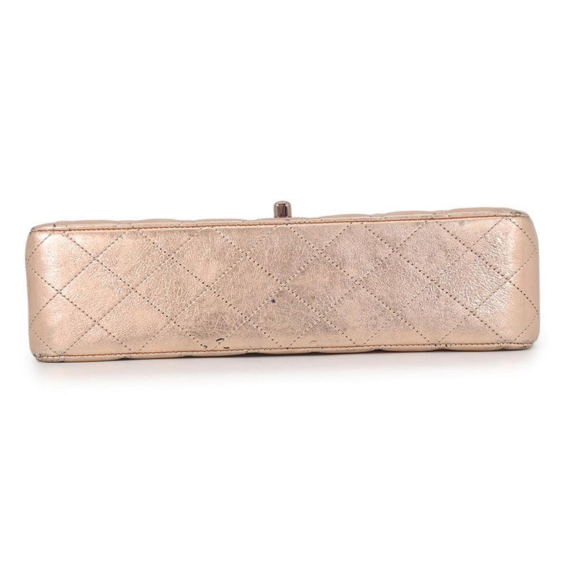 シャネル チェーンショルダーバッグ マトラッセ 25 ダブルフラップ メタリックカーフレザー CHANEL 2008年モバイルアート東京限定