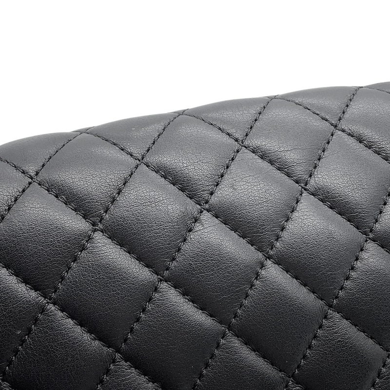 シャネル チェーンショルダーバッグ ココマーク ボーイシャネル ラムスキン A67086 CHANEL 黒