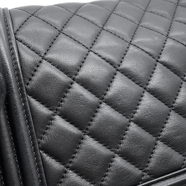 シャネル チェーンショルダーバッグ ココマーク ボーイシャネル ラムスキン A67086 CHANEL 黒