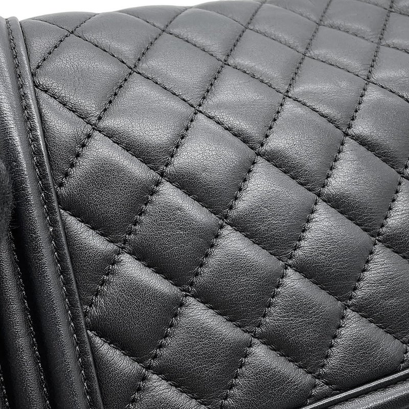 シャネル チェーンショルダーバッグ ココマーク ボーイシャネル ラムスキン A67086 CHANEL 黒