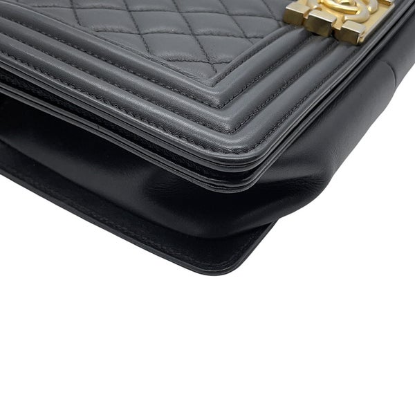 シャネル チェーンショルダーバッグ ココマーク ボーイシャネル ラムスキン A67086 CHANEL 黒