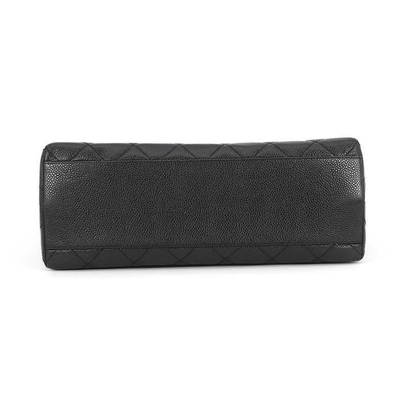 シャネル ハンドバッグ マトラッセ ココマーク キャビアスキン A12397 CHANEL  ハンドルバッグ 黒