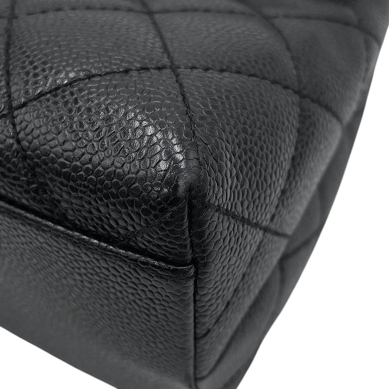 シャネル ハンドバッグ マトラッセ ココマーク キャビアスキン A12397 CHANEL  ハンドルバッグ 黒