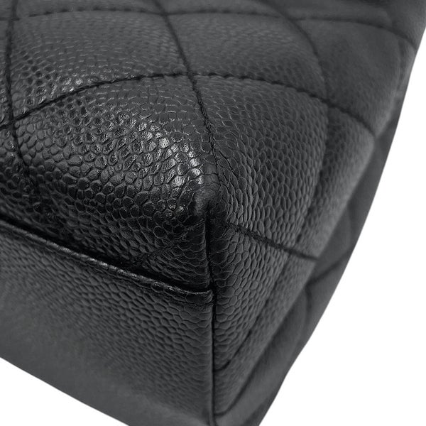 シャネル ハンドバッグ マトラッセ ココマーク キャビアスキン A12397 CHANEL  ハンドルバッグ 黒