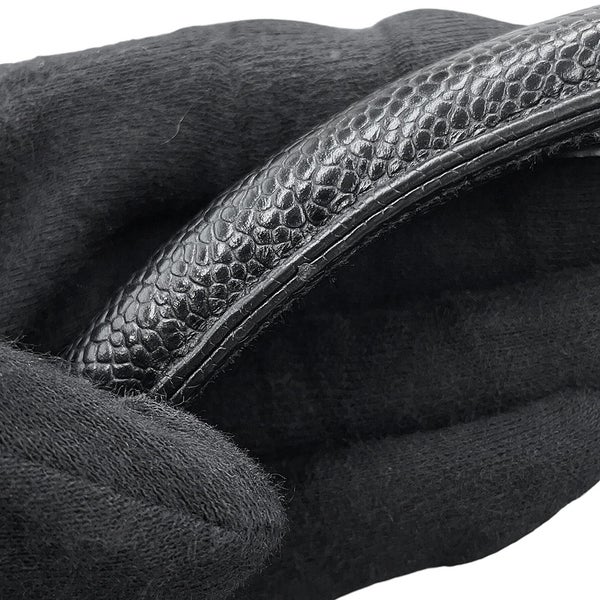シャネル ハンドバッグ マトラッセ ココマーク キャビアスキン A12397 CHANEL  ハンドルバッグ 黒